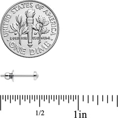 3mm Clear Gem Bezel G23 Titanium Post Stud Earrings