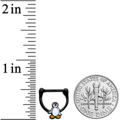 16G 5/16 Black Baby Penguin Cartilage Clicker