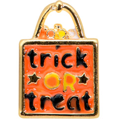16G 1/4 Gold Tone Trick or Treat Halloween Cartilage Tragus