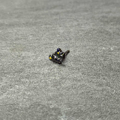 20G 1/4 Witch Flying Cat Halloween Nose Bone