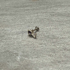 16G 1/4 Purple Gem Unlock My Heart Key Labret Monroe Tragus