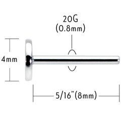 20G 5/16 G23 Titanium Threadless Post Only Labret Tragus Nose