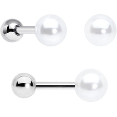 16G 1/4 Bear Pearlescent Purple Heart Cartilage Tragus Curation Set of 3