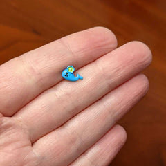 16G 1/4 Eyelash Blue Whale Flower Cartilage Tragus Earring