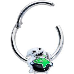 16G 3/8 Ghost Goo Cauldron Halloween Hinged Segment Ring