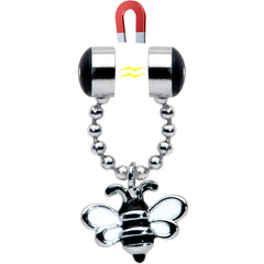 Bee Chain Dangle Non Pierced Magnetic Clip On Fake Septum Ring