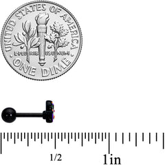 16G 1/4 Black Boo Party Halloween Cartilage Tragus Earring