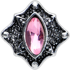 16G 1/4 Pink Gem Rhombus Retro Cartilage Tragus Earring