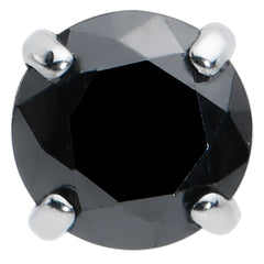 16G 5/16 Black CZ G23 Titanium Threadless Flower Labret Tragus