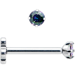 18G 5/16 Vitrail CZ G23 Titanium Threadless Flower Labret Tragus