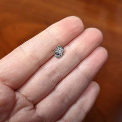 16G 5/16 Clear Blue Gem Eye Hamsa Hand Labret Monroe Tragus