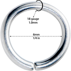 18G 1/4 Grade 23 Titanium Bendable Hoop Ring