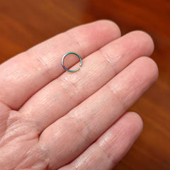 20G 7mm Rainbow PVD Grade 23 Titanium Bendable Hoop Ring