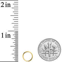 20G 7mm Gold Tone PVD Grade 23 Titanium Bendable Hoop Ring