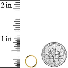 20G 5/16 Gold Tone PVD Grade 23 Titanium Bendable Hoop Ring