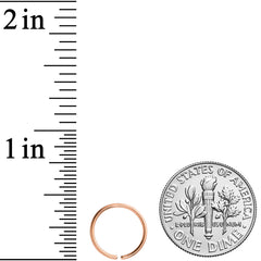 20G 9mm Rose Gold Tone PVD Grade 23 Titanium Bendable Hoop Ring