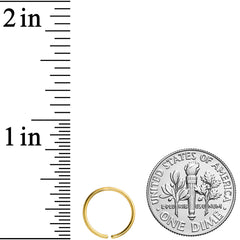 20G 9mm Gold Tone PVD Grade 23 Titanium Bendable Hoop Ring