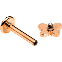 16G 5/16 Rosy Tone Simple Butterfly Internal Thread Labret Tragus