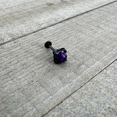 16G 5/16 Purple Amethyst Black Claw Hand Labret Monroe Tragus