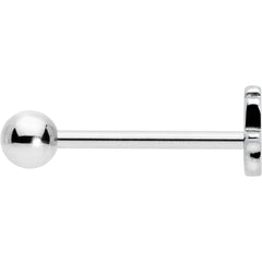 Clear CZ Gem Understated Hamsa Hand Barbell Tongue Ring