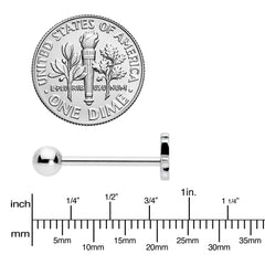 Clear CZ Gem Understated Hamsa Hand Barbell Tongue Ring