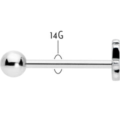 Clear CZ Gem Understated Hamsa Hand Barbell Tongue Ring