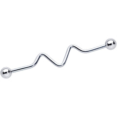 14G Loops Waves Industrial Project Bar 40mm Set of 5