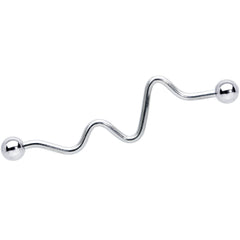 14G Loops Waves Industrial Project Bar 40mm Set of 5