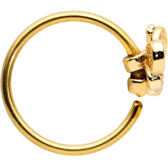 20G 5/16 Clear Gem Gold Tone Beauty Bee Nose Hoop