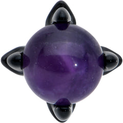 16G 1/4 Purple Amethyst Black Claw Hand Cartilage Tragus Earring