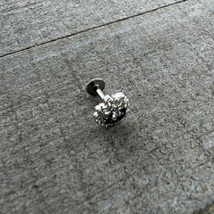 16G 1/4 Blue Clear Gem Abstract Arch Labret