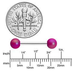 14G 9/16 Matte Purple Aurora Barbell Nipple Ring Set
