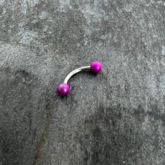 16G 5/16 Matte Purple Aurora Curved Eyebrow Ring