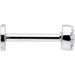 16G 5/16 Clear CZ Gem Internal Thread Infinity Sign Labret Tragus