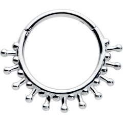 16G 3/8 Splatter Effect Hinged Segment Ring