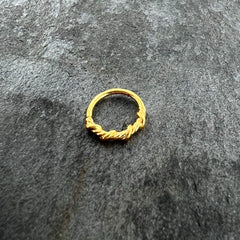 20G 5/16 Gold Tone Wicked Wire Seamless Nose Hoop