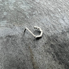 20G 1/4 Wicked Wire Faux Hoop L Shape Nose Ring
