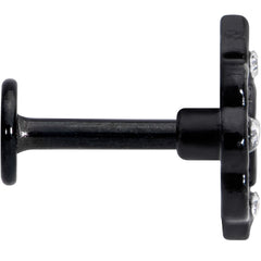 16G 1/4 CZ Faux Tourmaline Black Lacy Drop Labret