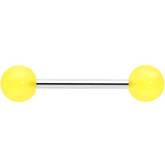 Bright Sunny Yellow Ends Barbell Tongue Ring