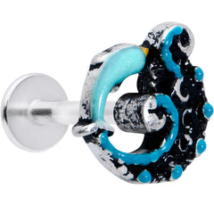 16G 5/16 Leaping Blue Dolphin Labret Monroe Tragus