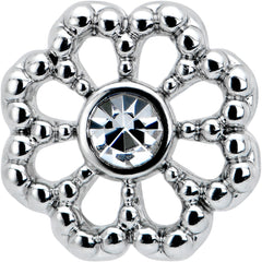 16G 1/4 Clear Gem Baroque Fabulous Flower Cartilage Tragus Earring