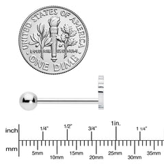 316L Surgical Steel Scalloped Sea Shell Barbell Tongue Ring