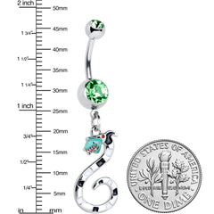 Green Gem Officially Licensed Beetlejuice SandWorm Dangle Belly Ring