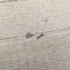 16G 1/4 Clear CZ Gem Kissy Lips Threadless Labret Tragus