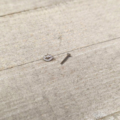 16G 5/16 Clear CZ Gem Kissy Lips Threadless Labret Monroe Tragus