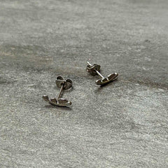 20G ASTM F-136 Implant Grade Titanium Fashion Feathers Stud Earrings