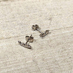 20G ASTM F-136 Implant Grade Titanium Fashion Feathers Stud Earrings