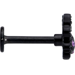16G 5/16 Purple Gem Black Chic Crab Labret Monroe Tragus