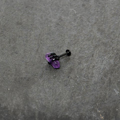 16G 5/16 Purple Amethyst Black Claw Obelisk Labret Monroe Tragus