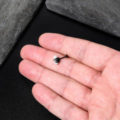 16G 5/16 White Howlite Black Claw Obelisk Labret Monroe Tragus